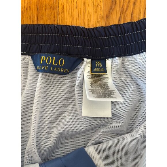 Polo Ralph Lauren Size XXL Swim Trunks Blue Mesh Lined Board Shorts 8" Inseam - Picture 5 of 5